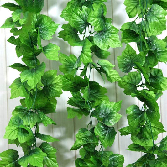 Green Silk Artificial Hanging Leaf