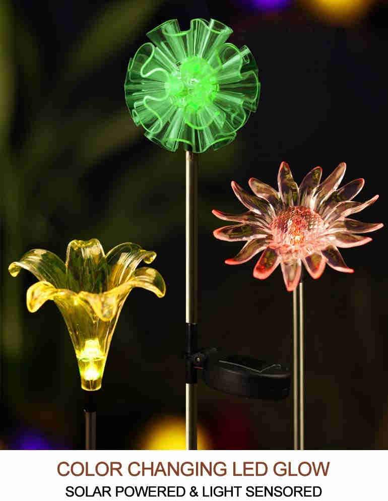 Dandelion & Lily & Sunflower Solar Stake Lights