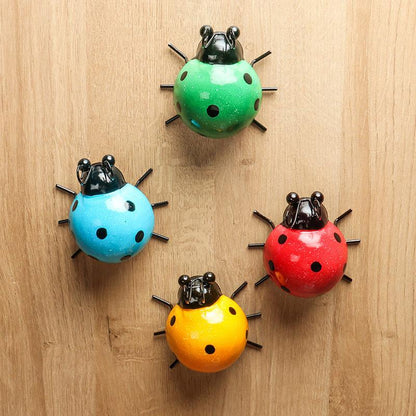 Set of 4 Cute Ladybugs Outdoor Wall Sculptures